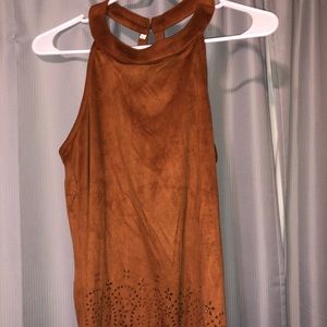 Suede top
